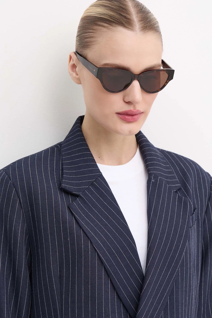 Сонцезахисні окуляри Bottega Veneta котячі очі коричневий BV1319S