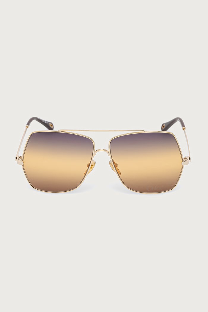 Chloe Okulary przeciwsłoneczne pilotki damskie CH0278S żółty AA00