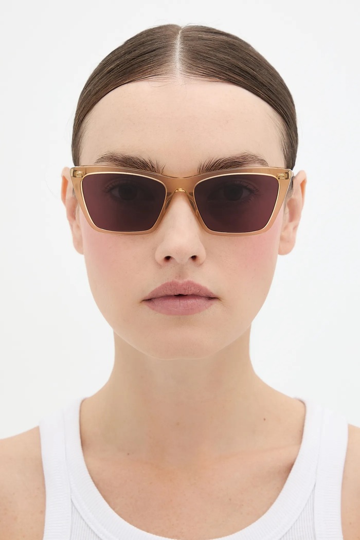 Slnečné okuliare Saint Laurent SL.737.MICA.THIN béžová