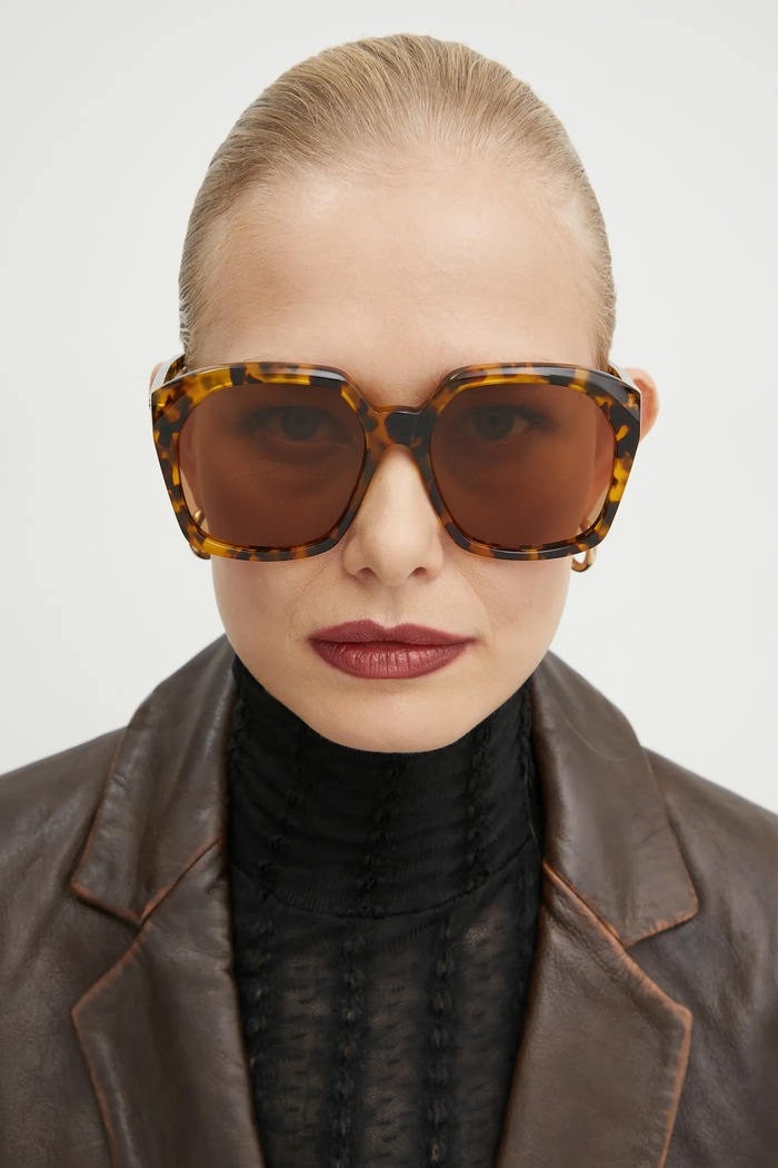 Слънчеви очила Chloé CH0280S кафяв