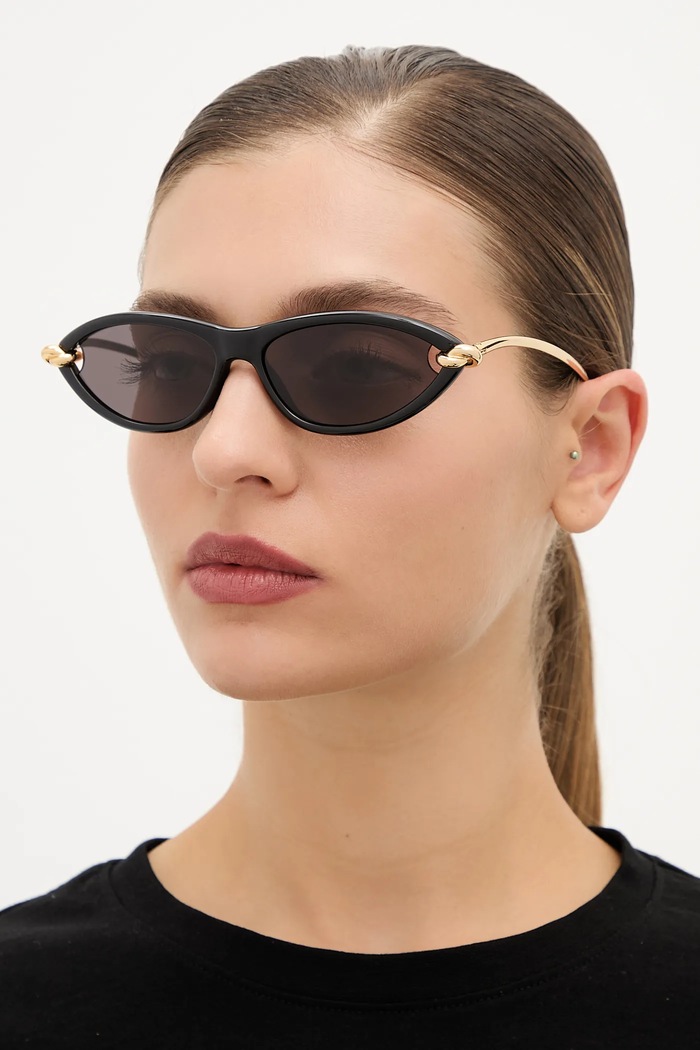 Bottega Veneta slnečné okuliare dámske hladký čierna BV1390S