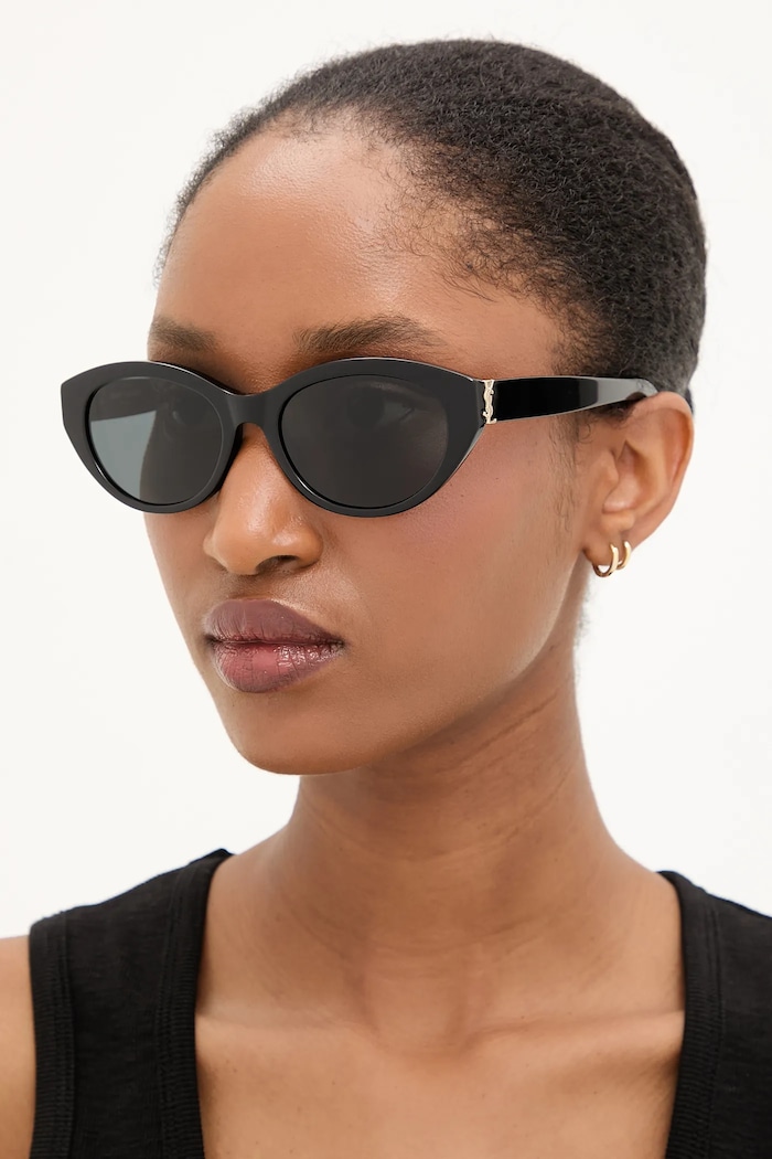 Saint Laurent okulary przeciwsłoneczne okrągłe czarny SL.M148