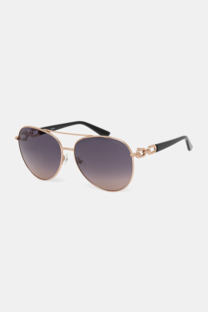 Guess okulary przeciwsłoneczne gradientowa złoty GU00158.6128B