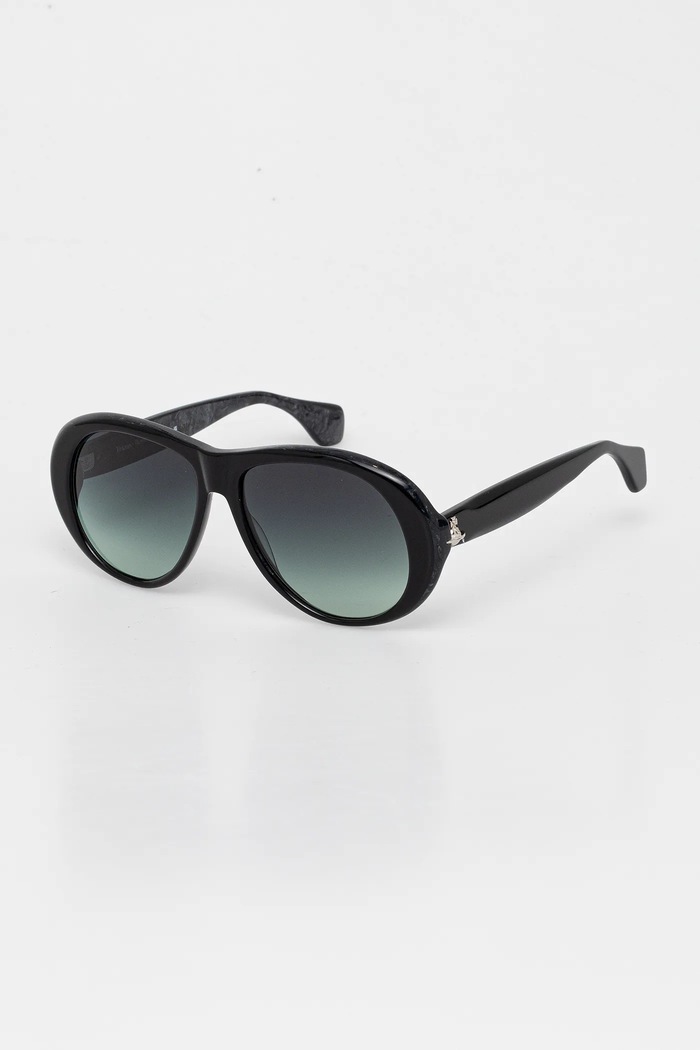 Vivienne Westwood ochelari de soare Frankie aviator negru VW5102