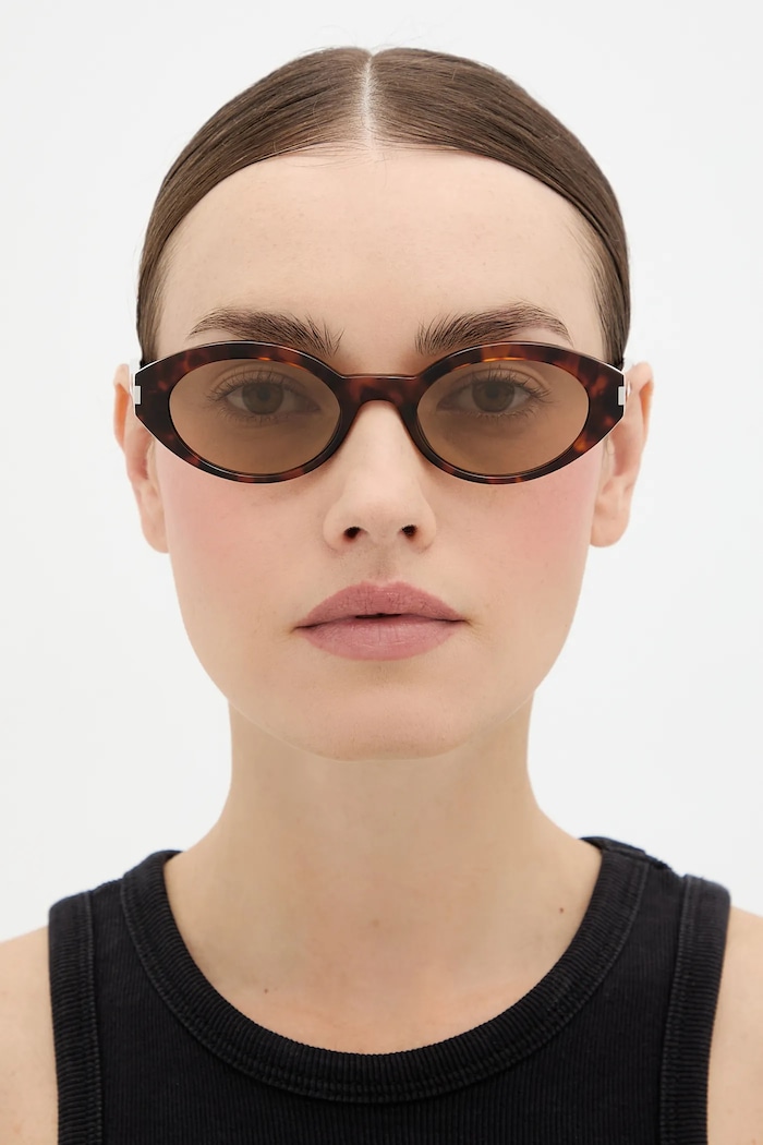 Saint Laurent okulary przeciwsłoneczne SL.567 brązowy