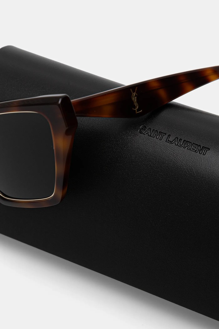 Saint Laurent okulary przeciwsłoneczne brązowy SL.M103.RIM
