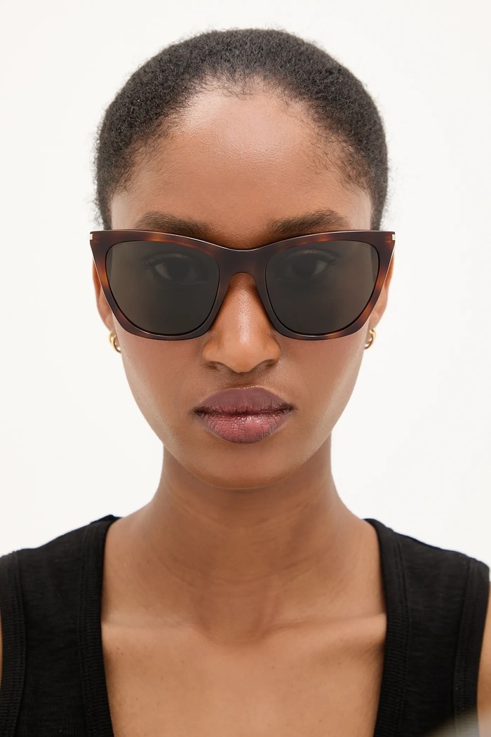 Γυαλιά ηλίου Saint Laurent SL.214.KATE.THIN καφέ