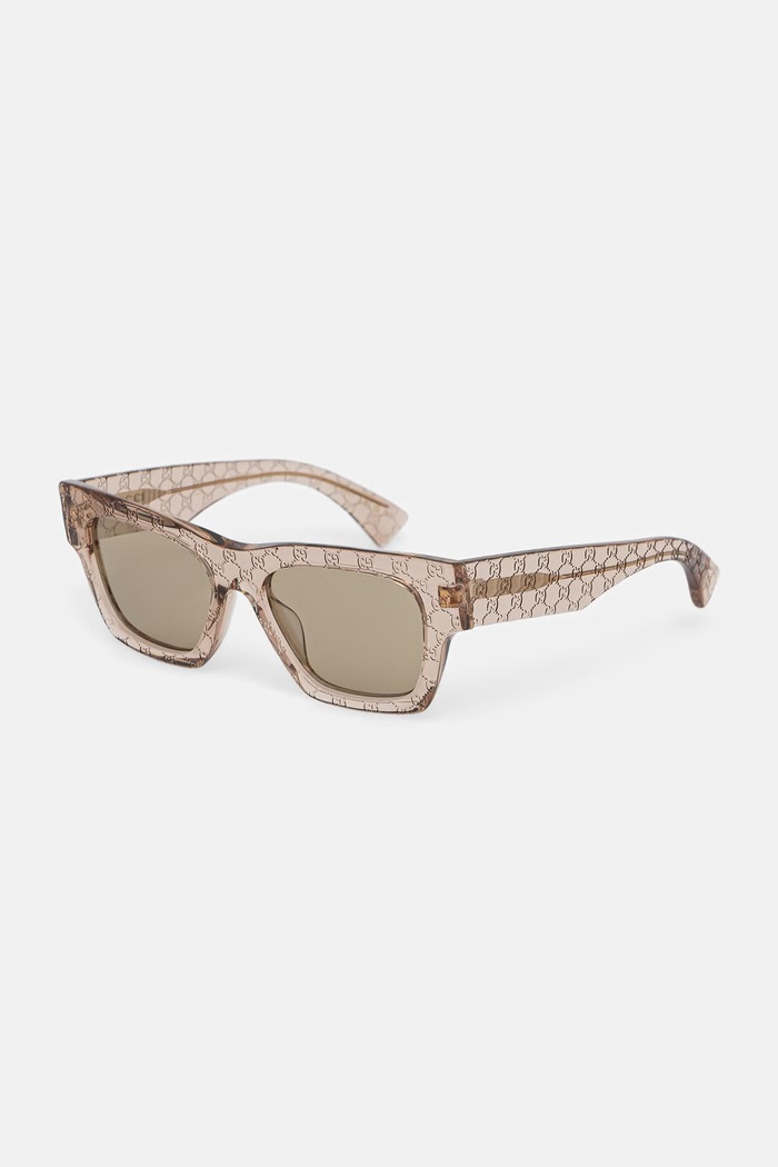 Gucci okulary przeciwsłoneczne wayfarer damskie GG1835S beżowy AA00