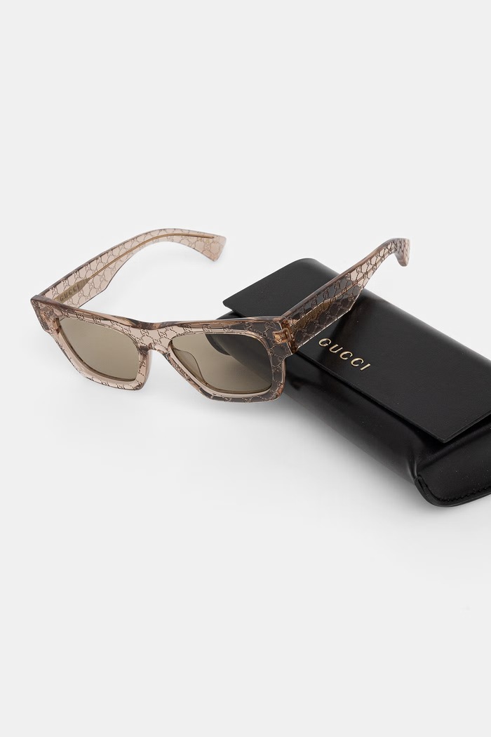 Gucci okulary przeciwsłoneczne wayfarer damskie beżowy GG1835S