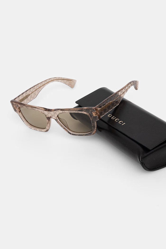 Gucci okulary przeciwsłoneczne wayfarer damskie beżowy GG1835S