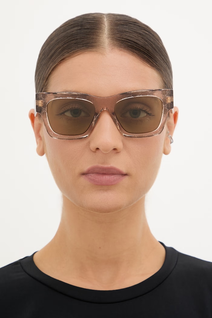 Gucci okulary przeciwsłoneczne wayfarer damskie GG1835S beżowy