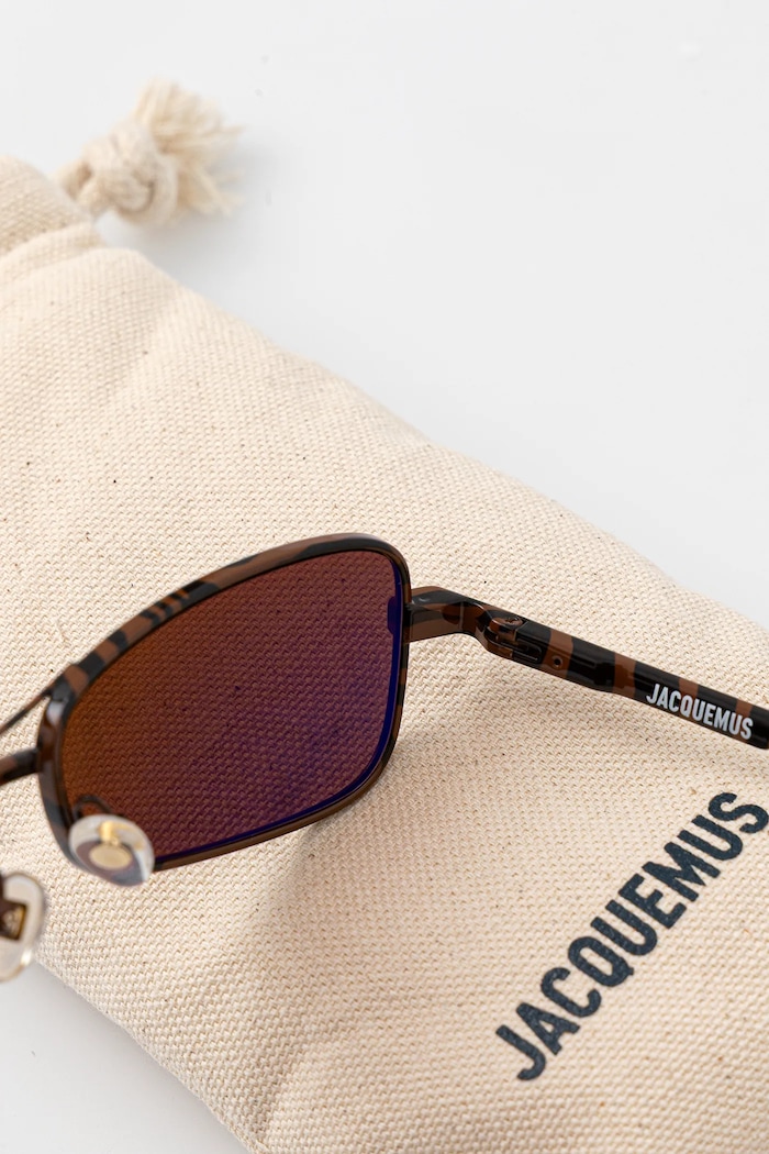Jacquemus okulary przeciwsłoneczne STATZIONE brązowy JAC118C4SUN