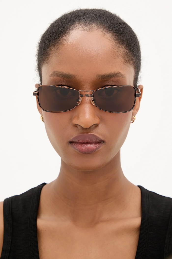 Jacquemus okulary przeciwsłoneczne STATZIONE JAC118C4SUN brązowy