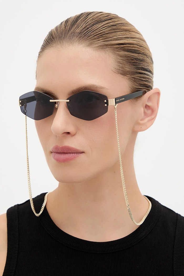 Marc Jacobs okulary przeciwsłoneczne jednolita czarny MARC.496/S.AIR