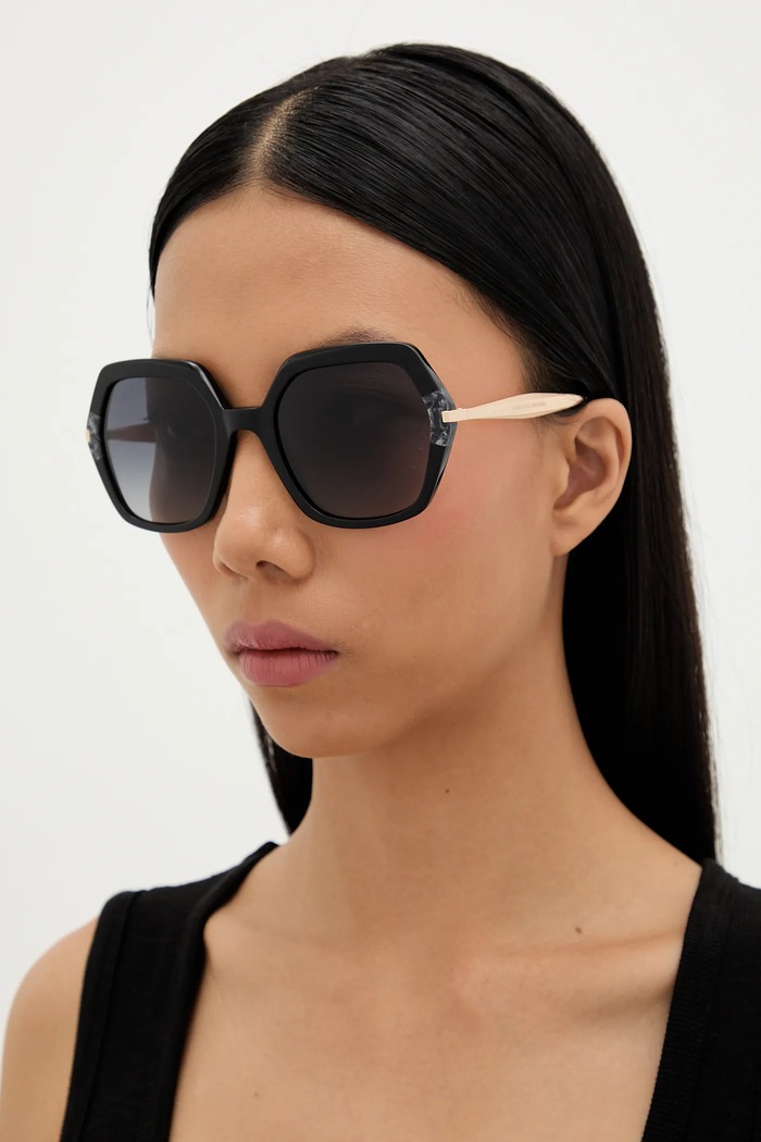 Carolina Herrera okulary przeciwsłoneczne geometryczne czarny HER.0347/S
