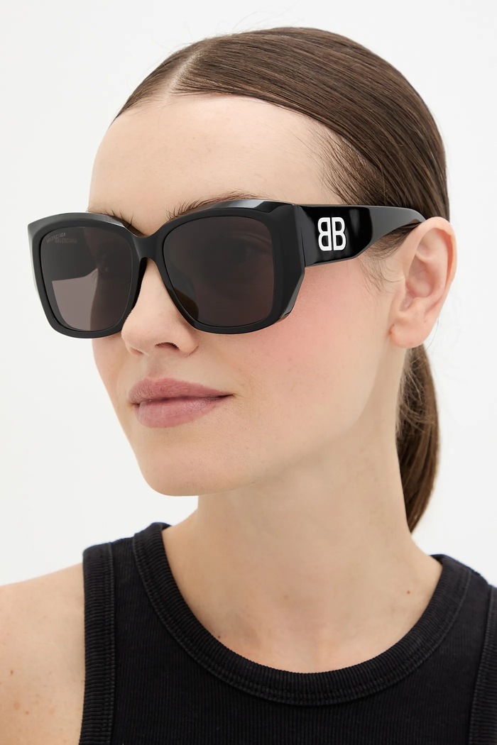 Slnečné okuliare Balenciaga hladký čierna BB0445SK
