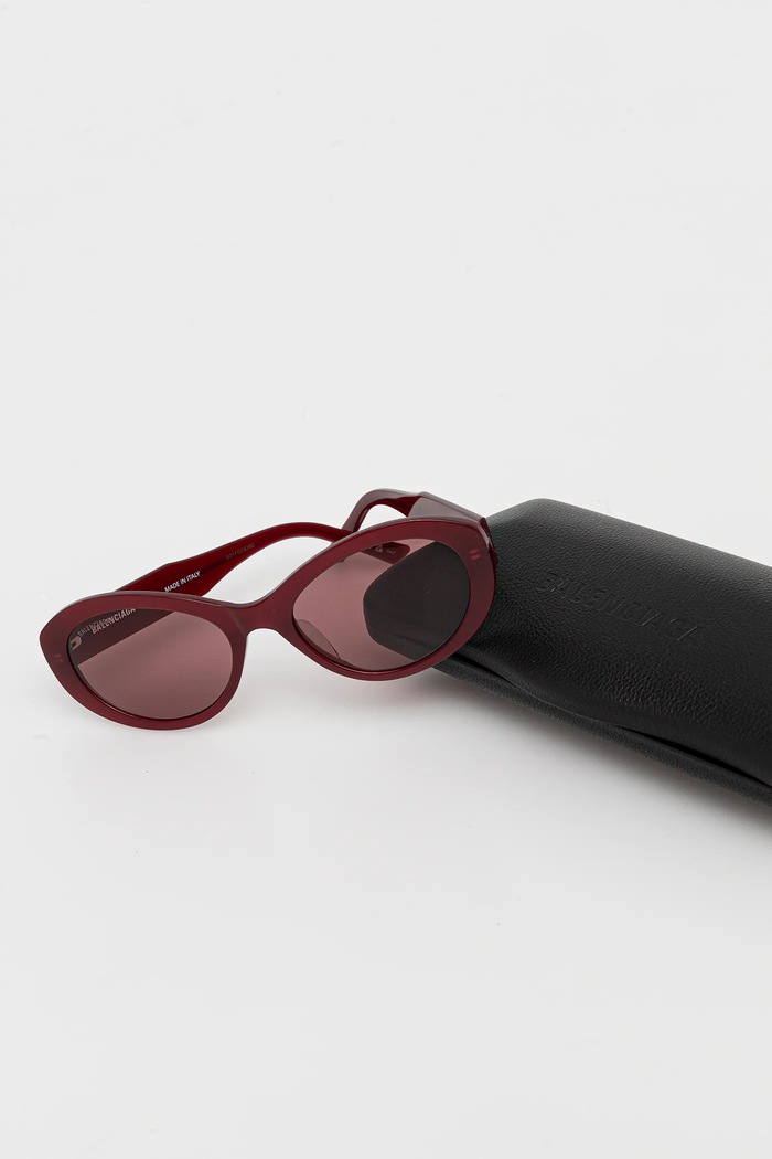 Slnečné okuliare Balenciaga burgundské BB0446S