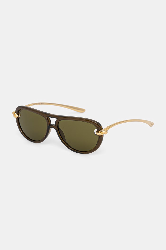 Bottega Veneta okulary przeciwsłoneczne damskie zielony BV1418S