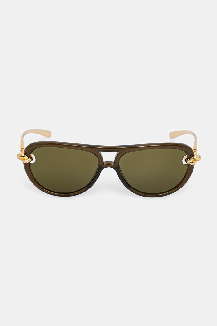 Bottega Veneta okulary przeciwsłoneczne damskie BV1418S zielony AA00