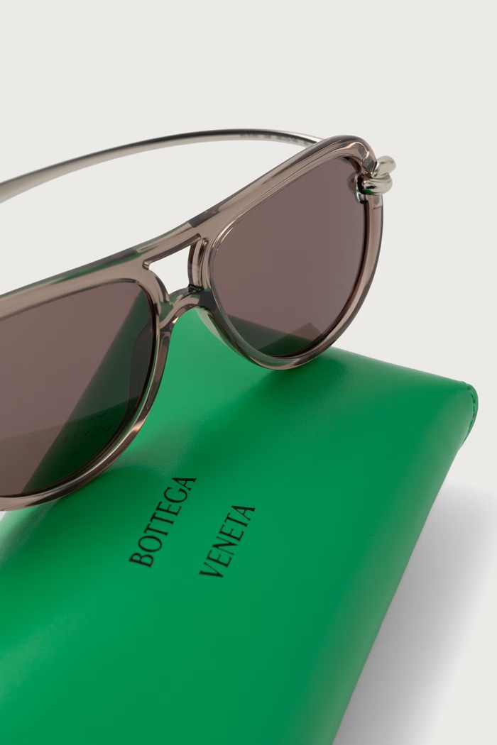 Okulary przeciwsłoneczne damskie Bottega Veneta BV1418S srebrny