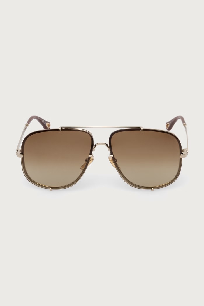 Chloe Okulary przeciwsłoneczne pilotki damskie CH0348S złoty AA00