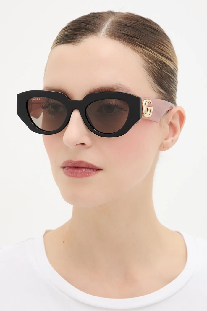 Gucci ochelari de soare pentru femei ochi de pisică negru GG1421S
