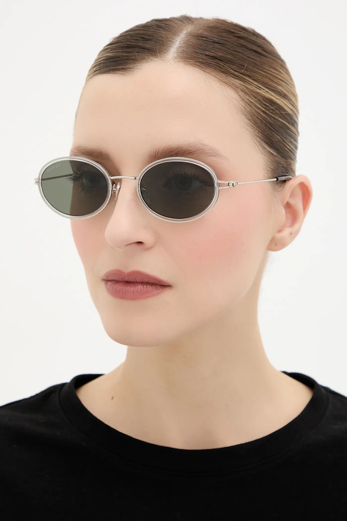 Γυαλιά ηλίου Gucci ομοιόμορφος ασημί GG1980S