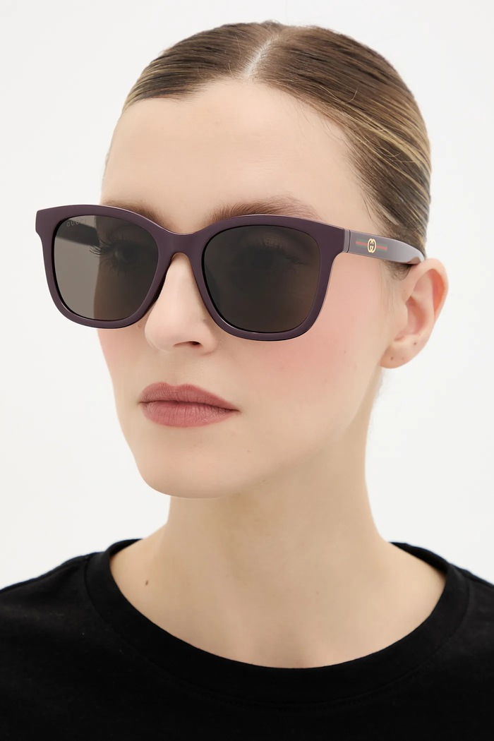 Gucci okulary przeciwsłoneczne prostokątne fioletowy GG1984SK