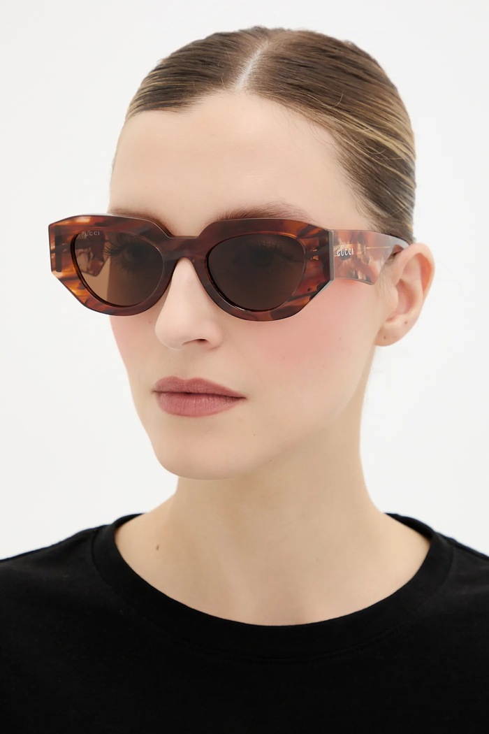 Gucci ochelari de soare uniforme maro GG2007S