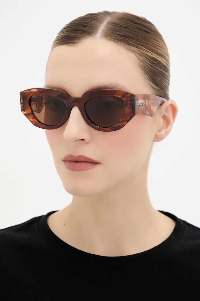 Gucci ochelari de soare uniforme maro GG2007S