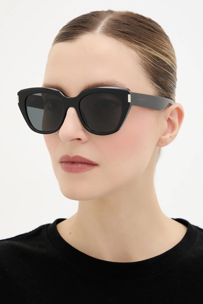 Slnečné okuliare Saint Laurent hladký čierna SL.827