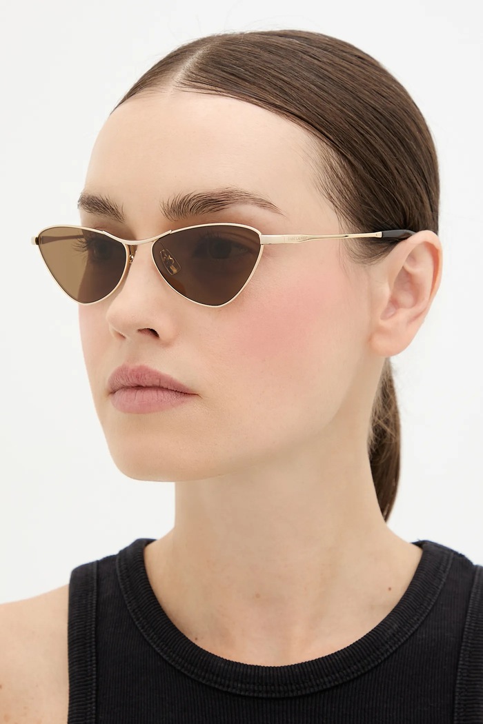 Saint Laurent okulary przeciwsłoneczne jednolita złoty SL.830