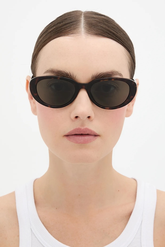 Saint Laurent okulary przeciwsłoneczne SL.M154 brązowy