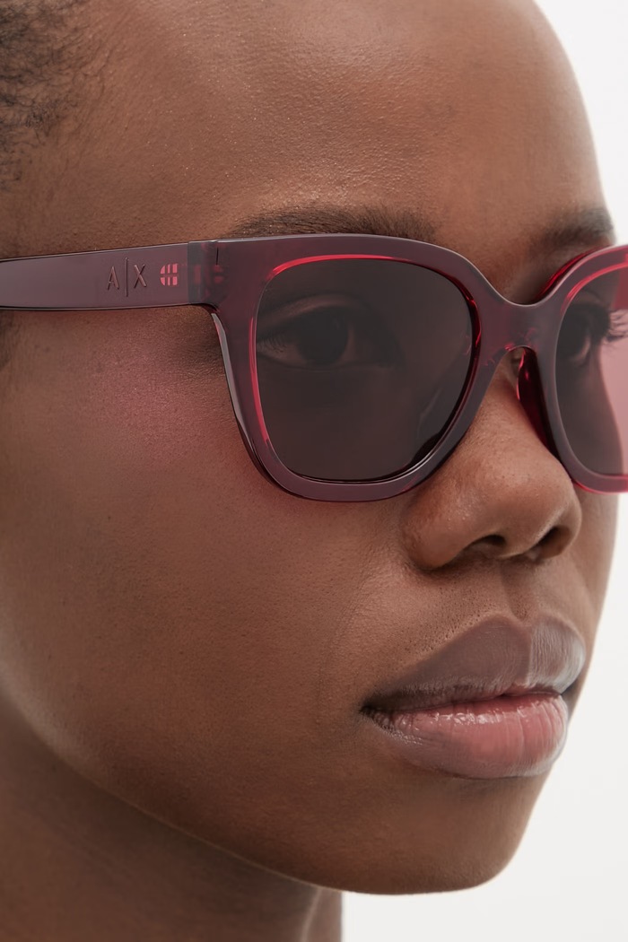 Akcesoria Armani Exchange okulary przeciwsłoneczne 0AX4164SU czerwony