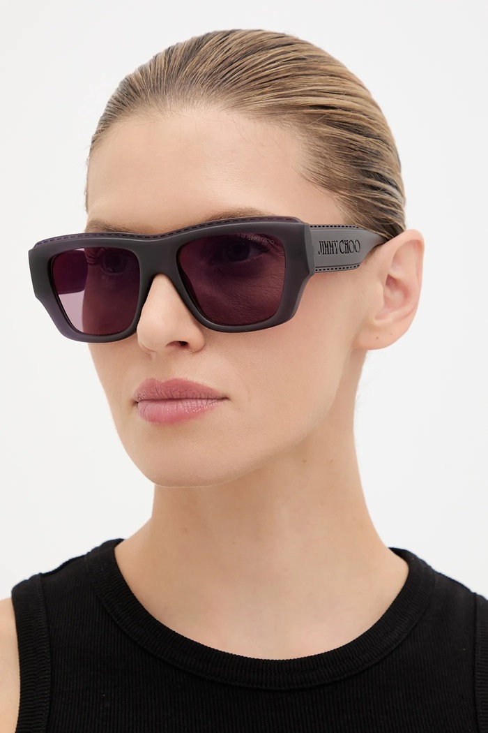Jimmy Choo okulary przeciwsłoneczne jednolita fioletowy 0JC6003U