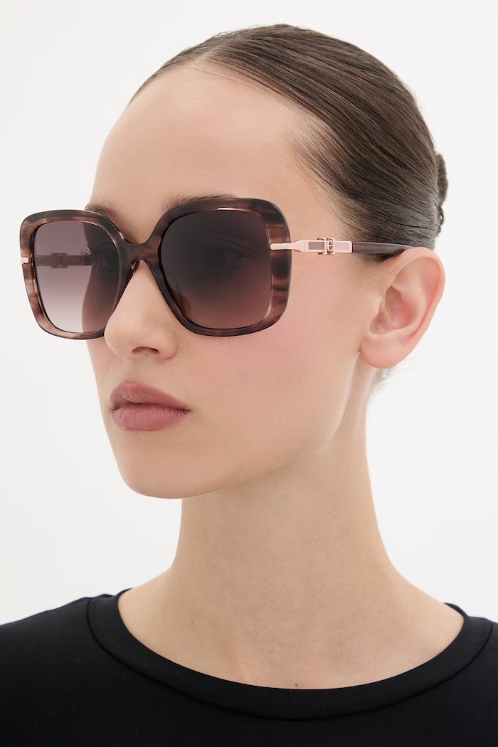 Carolina Herrera Slnečné okuliare dámske geometrické hnedá HER.0380/G/S