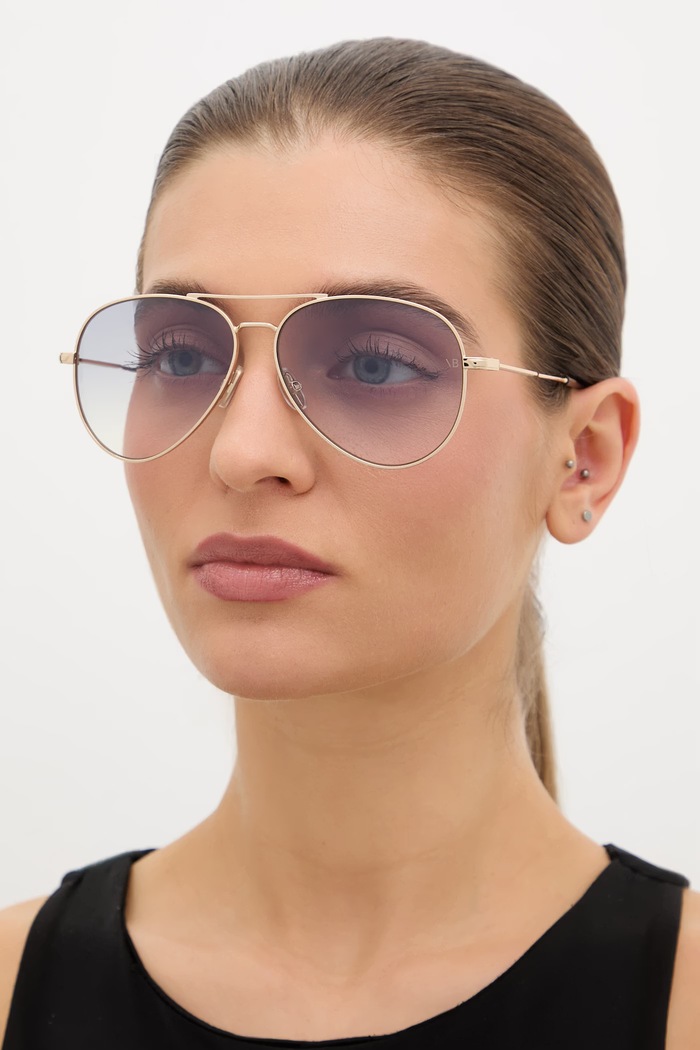 Sluneční brýle Victoria Beckham gradientní zlatá VB.1008/S/BB
