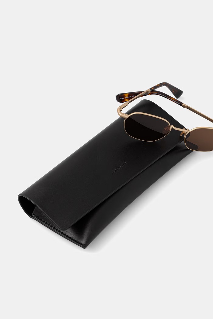 Akcesoria AllSaints okulary przeciwsłoneczne damskie Rory ALS7014 złoty