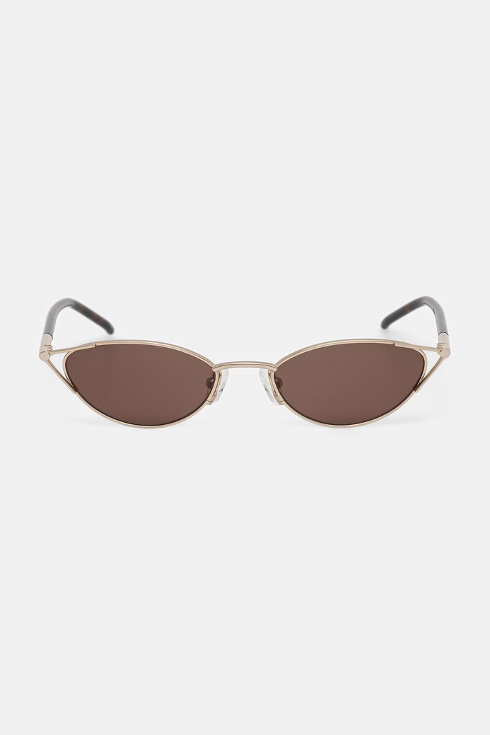 Alexander McQueen slnečné okuliare typ mačacieho oka dámske AM0563S zlatá AA00