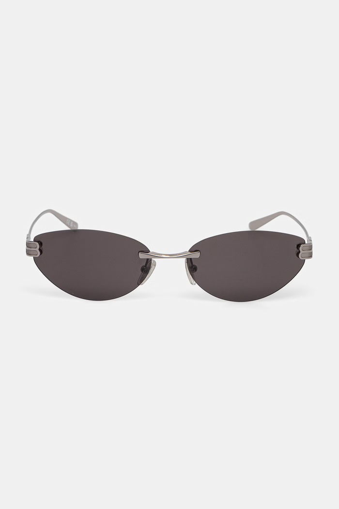 Akcesoria Balenciaga okulary przeciwsłoneczne kocie oczy damskie BB0486S srebrny