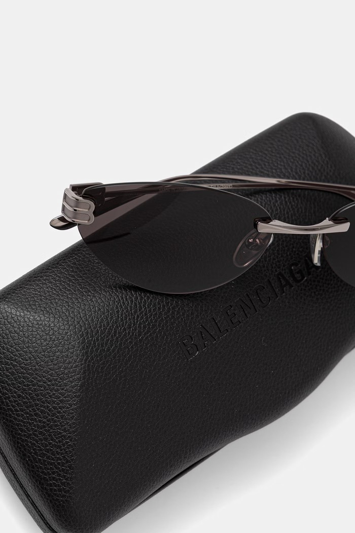 Balenciaga okulary przeciwsłoneczne kocie oczy damskie srebrny BB0486S