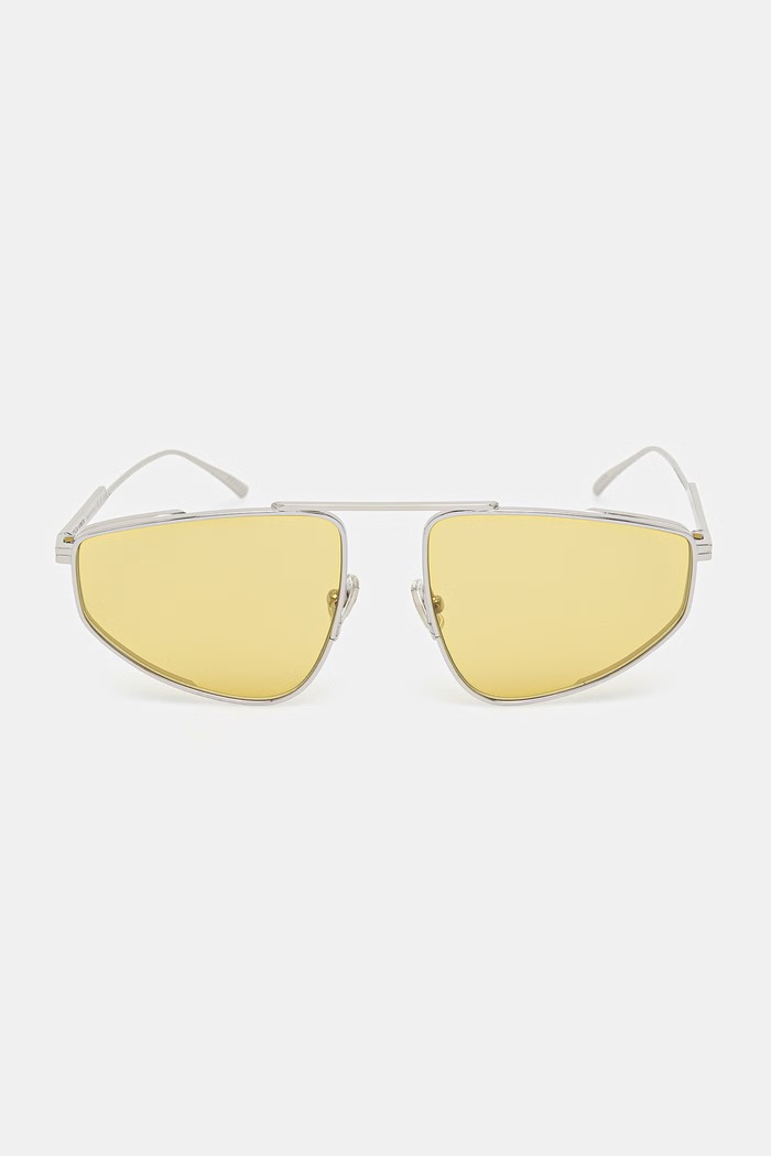 Accesorii Bottega Veneta Ochelari de soare aviator pentru femei BV1466S argintiu