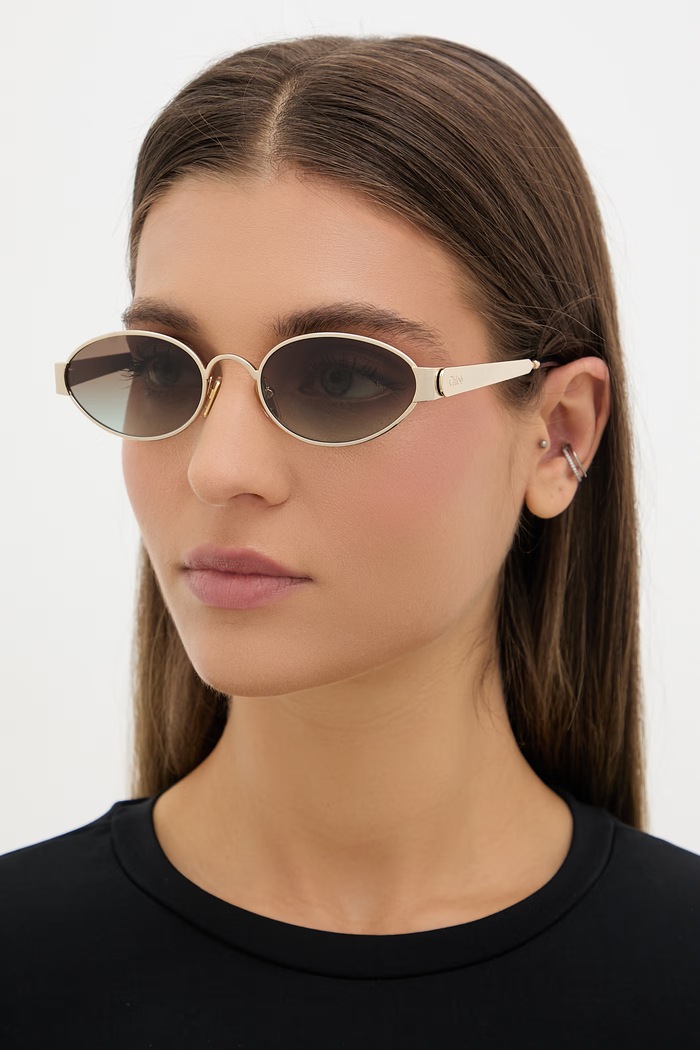 Chloe okulary przeciwsłoneczne damskie złoty CH0355S