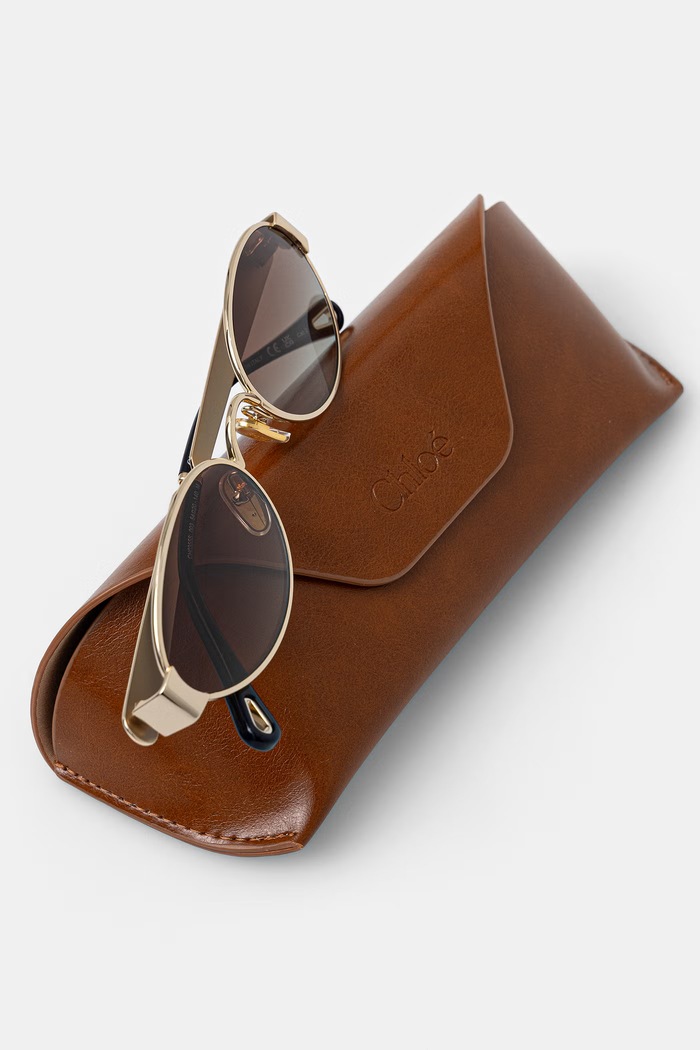Chloe okulary przeciwsłoneczne damskie złoty CH0355S