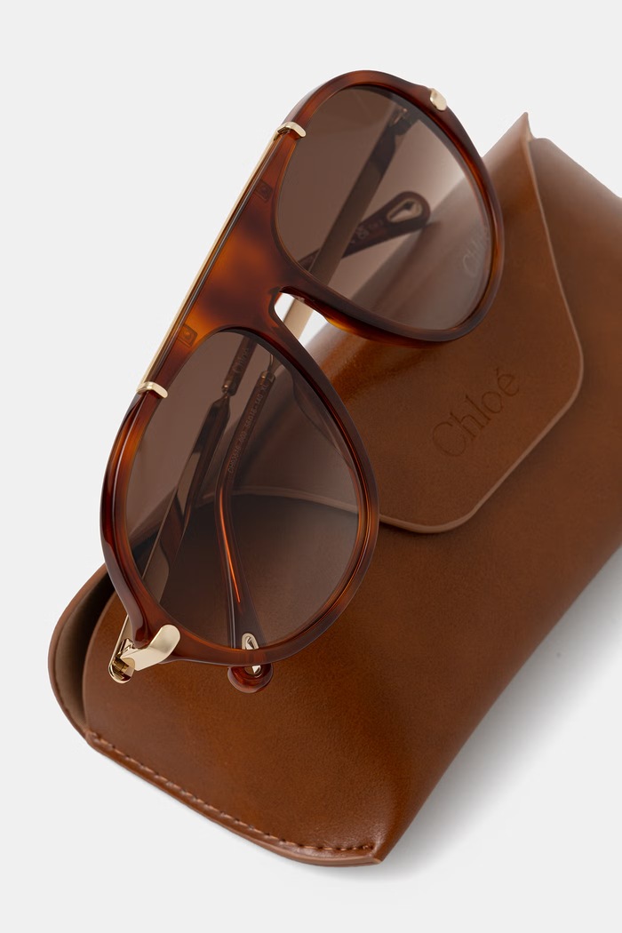 Akcesoria Chloe okulary przeciwsłoneczne damskie CH0357S brązowy