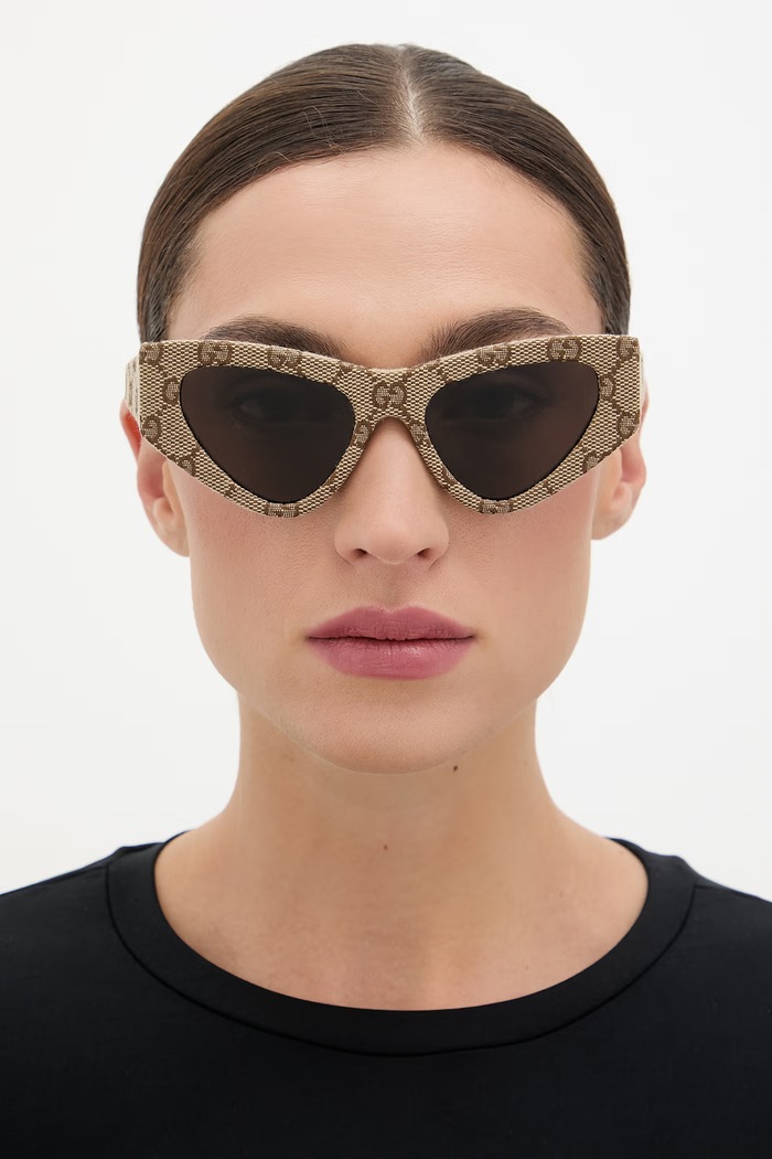 Gucci sluneční brýle „kočičí oči“ dámské GG2019S béžová