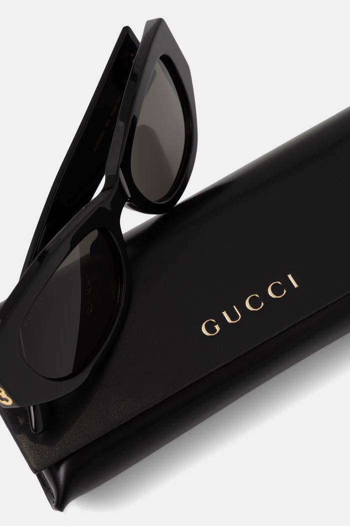Gucci štvorcové slnečné okuliare dámske čierna GG2044SA