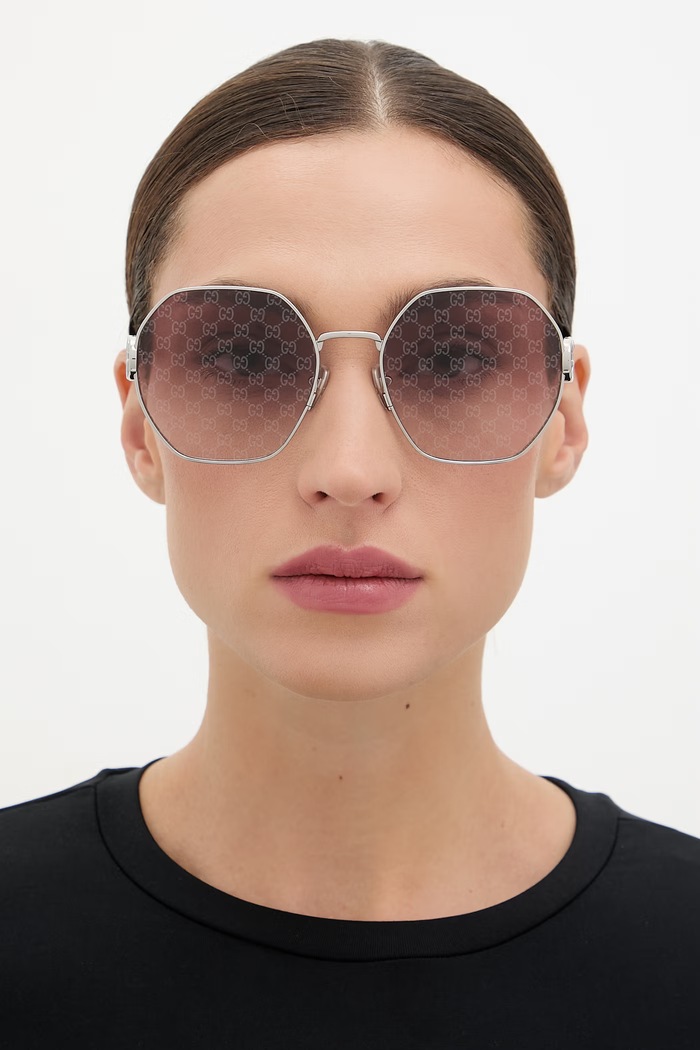 Gucci slnečné okuliare dámske GG2046S strieborná