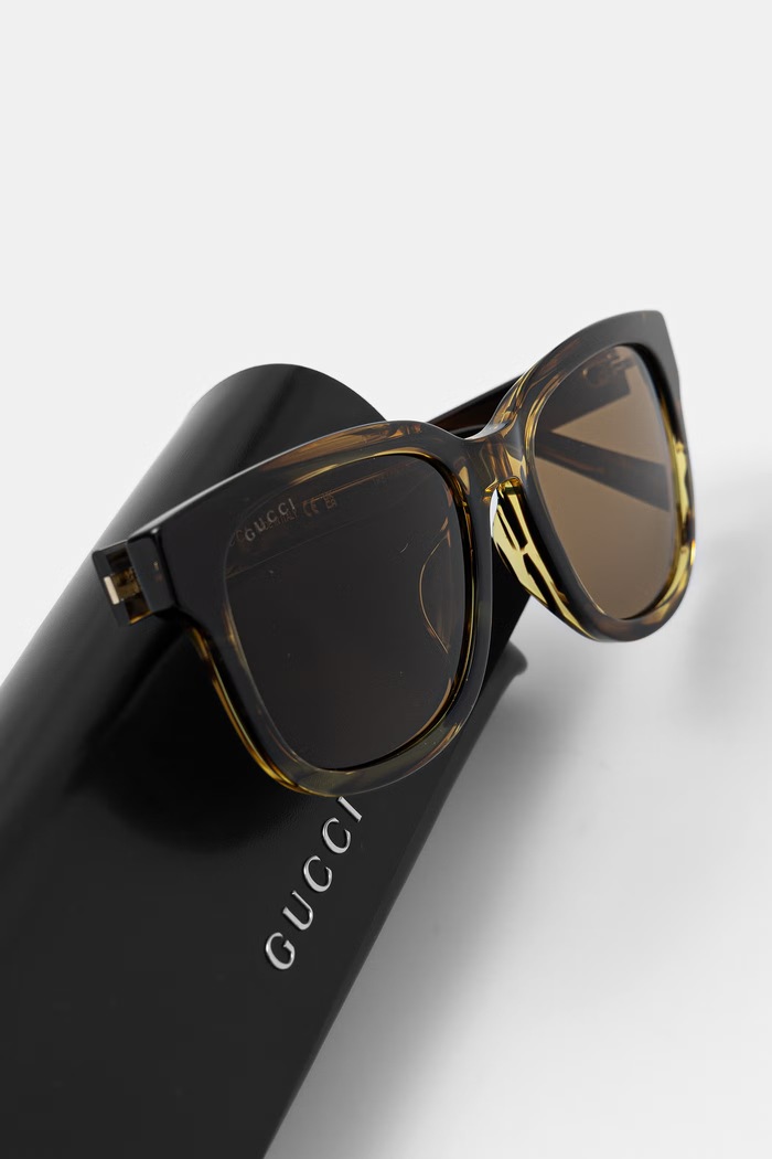 Gucci Ochelari de soare Wayfarer femei maro GG2126SK