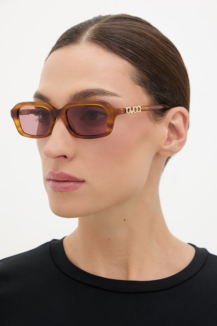 Gucci Ochelari de soare femeiești maro GG2152S